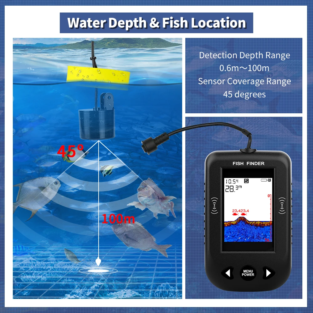 Sonda de Pesca Portátil Erchan - Fish Finder Portable avaliação e preço