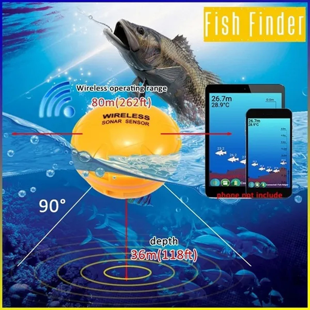 Pupopan 100m novo telefone int - Fish Finder Cable avaliação e preço